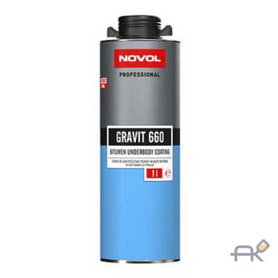 Битумное покрытие NOVOL GRAVIT 660 2в1 СОК чёрный 1л